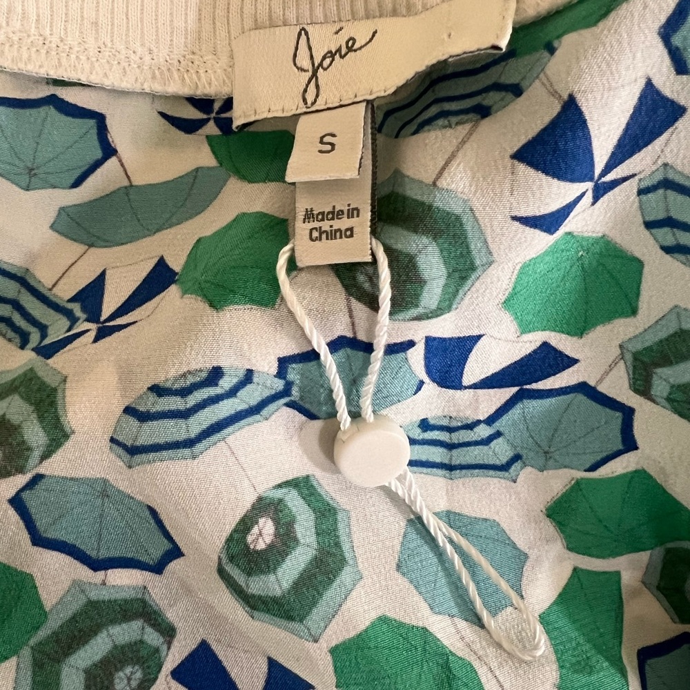 NWOT Joie Silk Umbrella Tank Top Sleeveless Blouse - Size Small - Picture 2 of 5